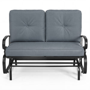 Make the outdoor enjoyment even longer with this outdoor swing glider bench! Â  Through swinging back and forth  this 2-person patio glider chair not only brings a smooth and quiet rocking experience  but also allows you and the one you loved to swing tog