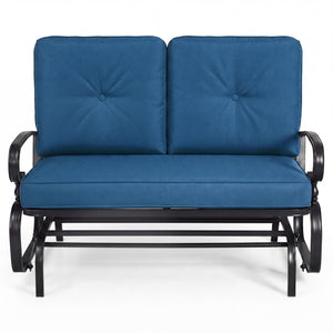 Make the outdoor enjoyment even longer with this outdoor swing glider bench! Â  Through swinging back and forth  this 2-person patio glider chair not only brings a smooth and quiet rocking experience  but also allows you and the one you loved to swing tog