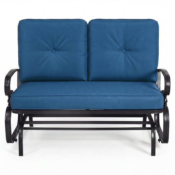 Make the outdoor enjoyment even longer with this outdoor swing glider bench! Â  Through swinging back and forth  this 2-person patio glider chair not only brings a smooth and quiet rocking experience  but also allows you and the one you loved to swing tog