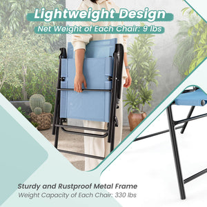 Hold up to 330 lbs max load with the support of sturdy and anti-rust metal frame<br>Add extra stability while protecting the floor thanks to anti-slip foot pads<br>Save your outdoor space with folding design<br>Allow you to carry them with ease because of