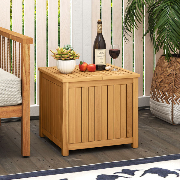 Premium acacia wood offers long-lasting outdoor use<br>2.3-inch umbrella hole fits most patio umbrellas (the umbrella is not included)<br>Removable base allows easy placement of umbrella stand<br>Note: Umbrella base required (not included)<br>Square One: 