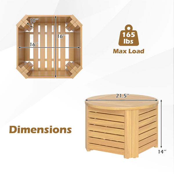 Premium acacia wood offers long-lasting outdoor use<br>2.3-inch umbrella hole fits most patio umbrellas (the umbrella is not included)<br>Removable base allows easy placement of umbrella stand<br>Note: Umbrella base required (not included)<br>Square One: 