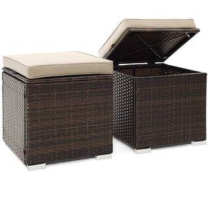 Can be used as a storage box  a footstool  a side table or an additional seat<br>Ample storage space inside offers more convenience<br>Soft seat cushions bring you optimal comfort<br>Smooth zippers make the cushion cover easy to remove and wash<br>Stable 