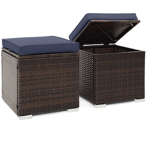 Can be used as a storage box  a footstool  a side table or an additional seat<br>Ample storage space inside offers more convenience<br>Soft seat cushions bring you optimal comfort<br>Smooth zippers make the cushion cover easy to remove and wash<br>Stable 