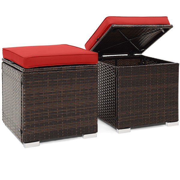 Can be used as a storage box  a footstool  a side table or an additional seat<br>Ample storage space inside offers more convenience<br>Soft seat cushions bring you optimal comfort<br>Smooth zippers make the cushion cover easy to remove and wash<br>Stable 