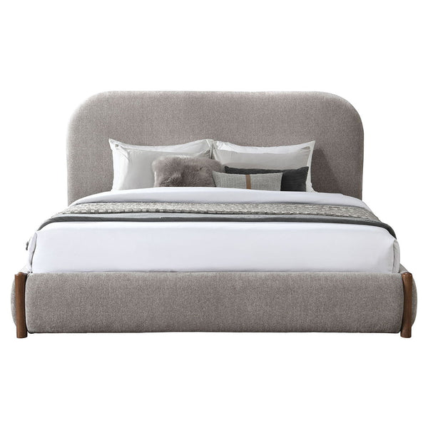  combines style and functionality with a low profile footboard and convenient storage. Its full upholstered design offers a sleek