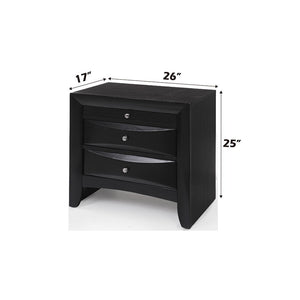 Ireland - Nightstand - Black - 26"
