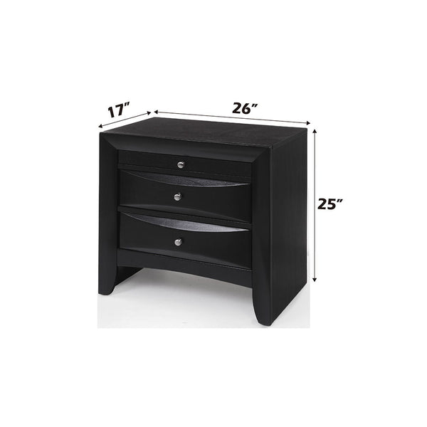 Ireland - Nightstand - Black - 26"