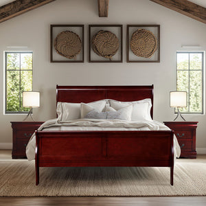 Louis Philippe - Queen Bed - Cherry
