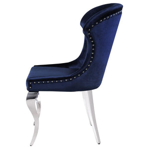 Cheyanne - Upholstered Dining Side Chair (Set of 2) - Ink Blue