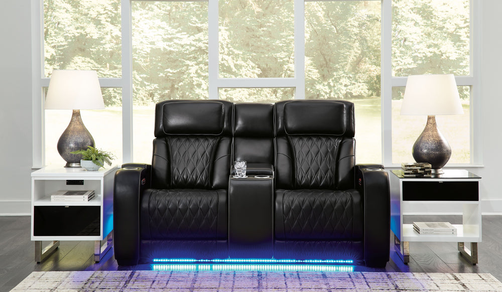 Ready to take your reclining experience to the next level? Then sit up and take notice. With this power reclining loveseat, ultimate relaxation is at your fingertips. Experience the pure bliss of an air massage system and heated seats at the touch of a bu