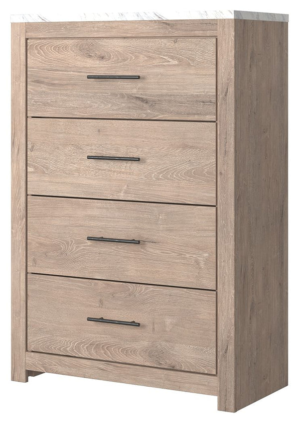 Senniberg - Light Brown / White - 7 Pc. - Dresser