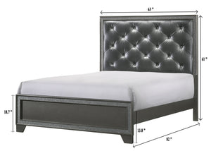 Kaia - King Bed - Dark Gray