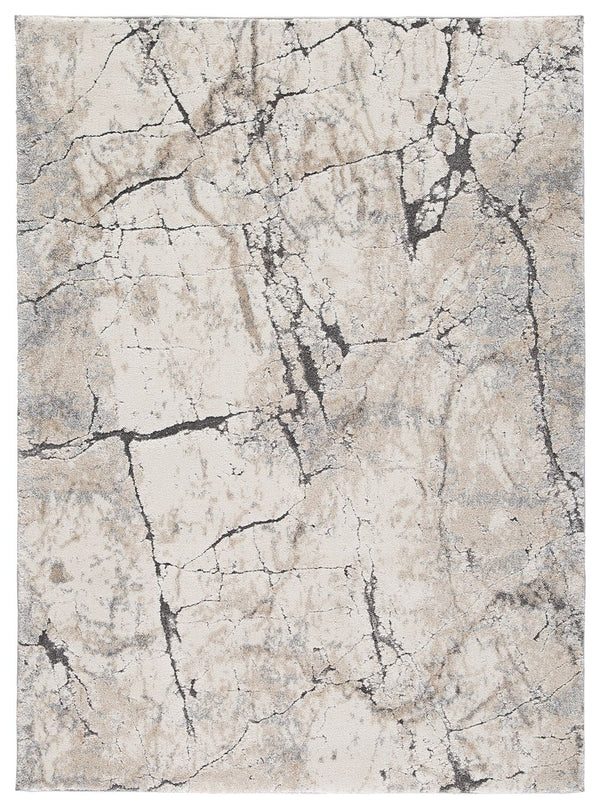 Color trends come and go, but the elegance and chic style of this area rug have a truly timeless quality. Intricate high-low abstract patterns bring neutral hues of cream, beige, gray and black, blending with any interior. Superior machine-woven construct