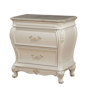 The Chantelle Nightstand will bring a elegant look into your bedroom. Featuring Two drawers to help you stay organized, while the granite top offers excellent resistance to damage and a refined look.<br/><br/><b>Product Features</b><ul><li>2 Drw</li><li>G