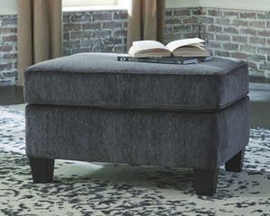  youâ€™re sure to find this ottoman beautifully fits the bill. Covered in a smoke gray chenille upholstery loaded with plush texture