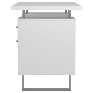 Lawtey - 2-Drawer Computer Desk - White High Gloss
