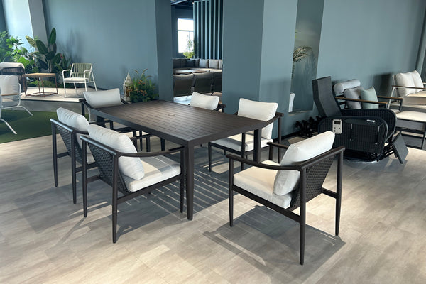 Moana - Patio Dining Table - Dark Brown