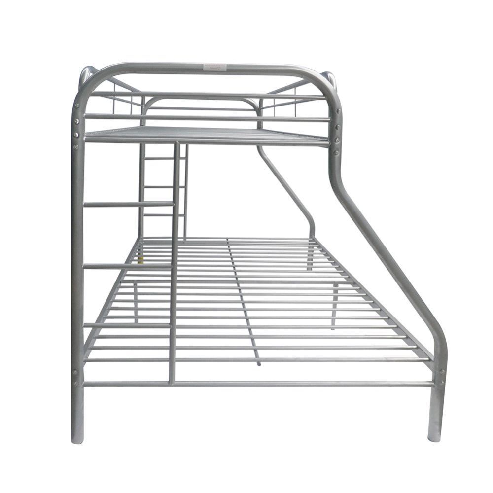 Bring home this Tritan twin over full bunk bed to let your kids enjoy personal space without compromising on style. Superior quality metal for durability, built-in side ladders for easy access, and full length guard rails for safety. Choose from a variety