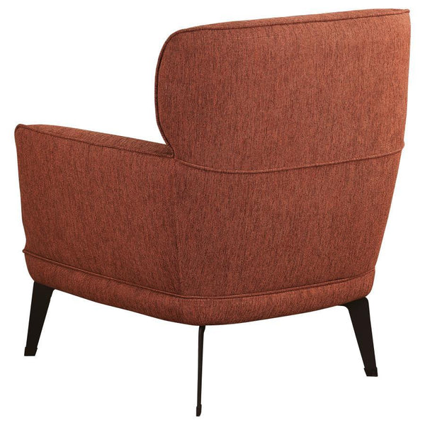 Andrea - Upholstered Crecent Arm Accent Chair - Orange