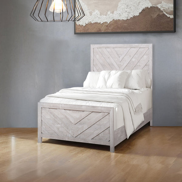 Biscayne - 3/3 Twin Size Complete Bed - Gray