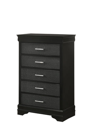 Amalia - Queen 5 Piece Bedroom Set - Black