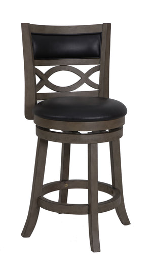 The New Classic Furniture Manchester Counter Height Swivel Bar Stool is a functional and durable seating solution designed for comfort and style. Crafted from quality Rubberwood solids and manufactured wood, ensuring long-lasting strength. Featuring a sea