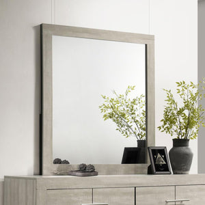  minimalist frame and rustic cream finish. Crafted with a rough-sawn