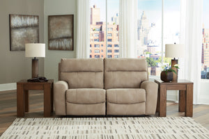 Next-Gen Durapella - Sand - 2-Piece Power Reclining Sectional Loveseat
