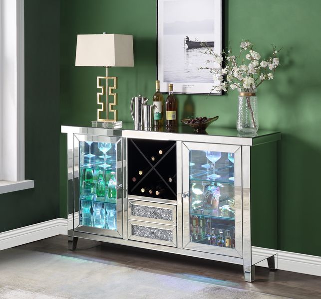 Noralie - Wine Cabinet - Pearl Silver - 59-"L x 16-"W x 36-"H