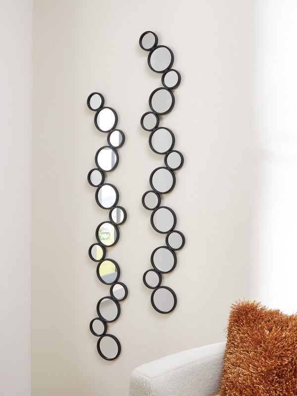  while the black frames add a sleek