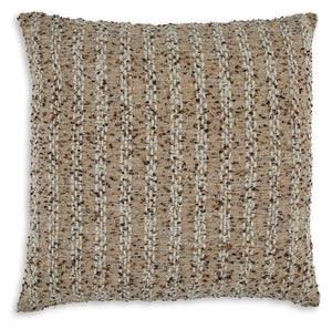 Designed to thrill, this pillow adds intricate, eye-catching appeal. Dwelling perfectly on a comfy couch, bed or bench, itâ€™s a wonderful neutral addition to a variety of styles.<br/><br/><b>Product Features</b><ul><li>Made with cotton and polyester</li>