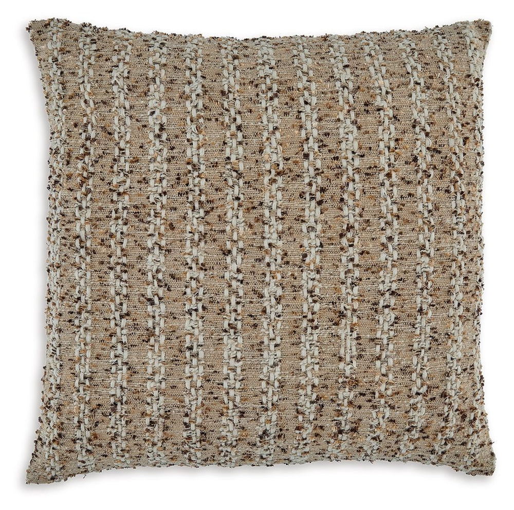 Designed to thrill, this pillow adds intricate, eye-catching appeal. Dwelling perfectly on a comfy couch, bed or bench, itâ€™s a wonderful neutral addition to a variety of styles.<br/><br/><b>Product Features</b><ul><li>Made with cotton and polyester</li>
