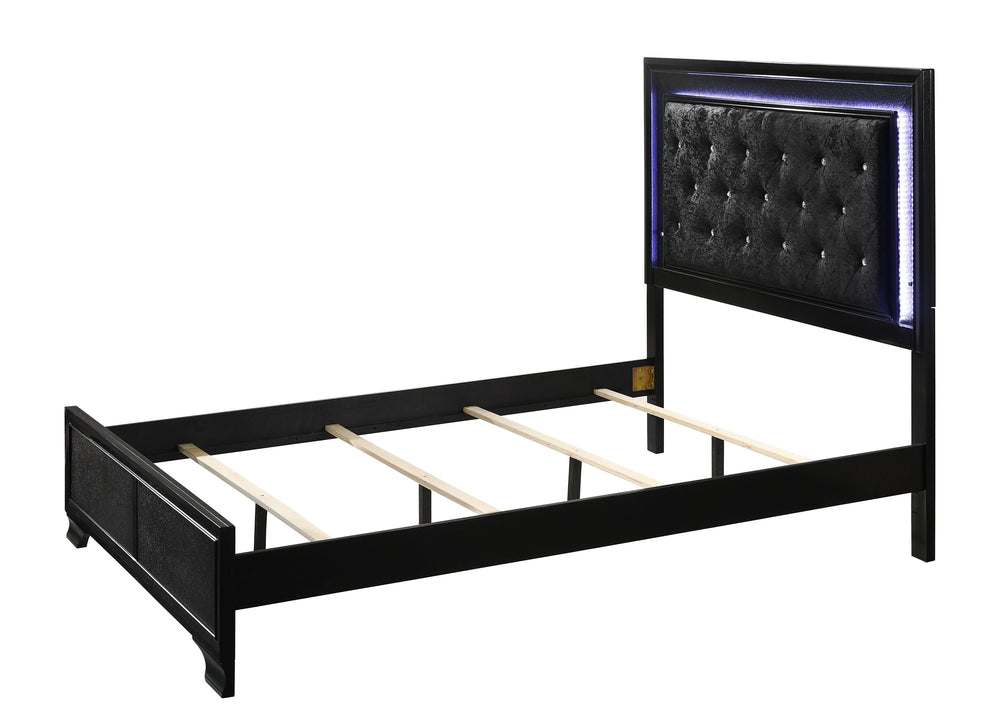 Micah-Queen Bed-Black<h4><b>Micah - Queen Headboard, Footboard - Black</b></h4> <table width="100%"><colgroup><col style="width: 30%"> <col style="width: 70%"> </colgroup> <tbody> <tr> <td>Dimensions</td> <td> 63.40"L x 84.00"D x 59.20"H</td> </tr> <tr> <