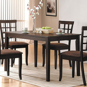 The Cardiff Dining table works well with contemporary, classic, or even industrial seating options. Its espresso finish enhances the versatility by working with any wall color and interior design. This dining table is built of selected wood and veneers to