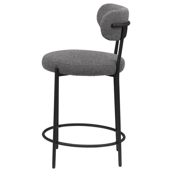 Viola - Boucle Upholstered Counter Chair (Set of 2) - Gray
