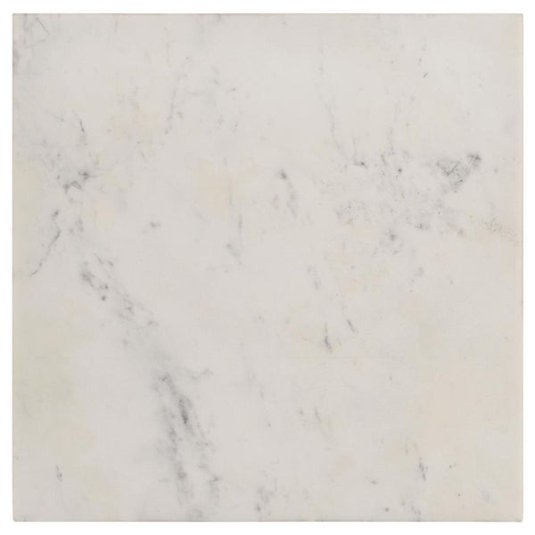 Tobin - Square Marble Top End Table - White And Black