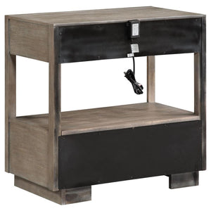 Durango - 2-Drawer Nightstand Bedside Table - Washed Oak