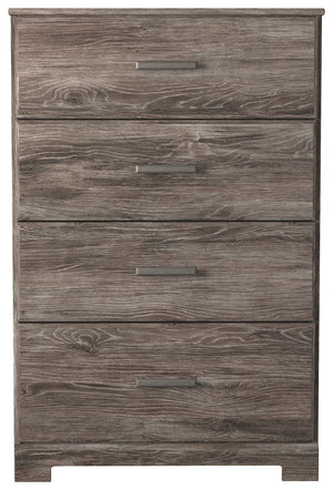  this chest of drawers is a fresh style awakening. A warm gray hue over replicated oak grain easily complements other furniture finishes. Smooth drawer fronts with antiqued pewter-tone handles complete the aes