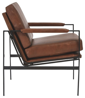 Puckman - Brown / Silver Finish - Accent Chair