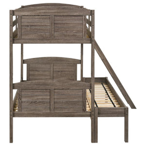 Flynn - Wood Twin Over Full Bunk Bed - Weathered Brown