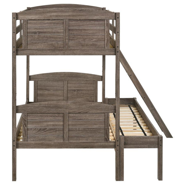 Flynn - Wood Twin Over Full Bunk Bed - Weathered Brown