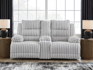 but one look at this power reclining loveseat makes us want to settle in and never leave. Thereâ€™s so much to loveâ€”we-'ll start with its cozy corduroy and stylish contemporary design. Did we mention the generous seat and tall