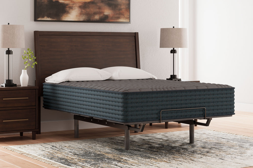 With this queen mattress, you have endless possibilities for restful sleep. Its power packed wrapped coils contour to your body for a comforting feel. High-density foam provides the support you love