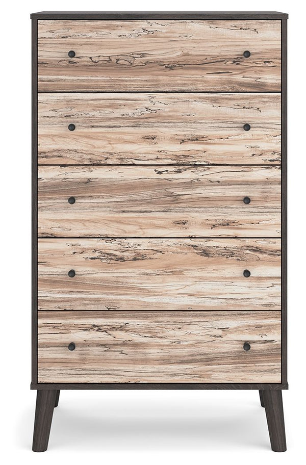 Piperton - Brown / Charcoal - Five Drawer Chest