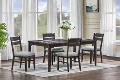 Elevate your dining experience with this elegantly crafted ensemble that seamlessly blends modern sophistication with timeless charm. Designed to bring warmth and style to any dining space, this set features a rich, dark wood finish that exudes durability