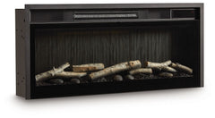 Enjoy the cozy feel of a cracklinâ€™ fireplace without the hassle, maintenance or cleanup. Available as an addition on select TV stands and entertainment centers, this fireplace insert with faux birch logs operates with or without infrared heat. It includ