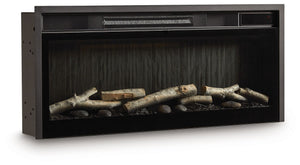Enjoy the cozy feel of a cracklinâ€™ fireplace without the hassle, maintenance or cleanup. Available as an addition on select TV stands and entertainment centers, this fireplace insert with faux birch logs operates with or without infrared heat. It includ