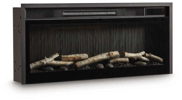 Enjoy the cozy feel of a cracklinâ€™ fireplace without the hassle, maintenance or cleanup. Available as an addition on select TV stands and entertainment centers, this fireplace insert with faux birch logs operates with or without infrared heat. It includ