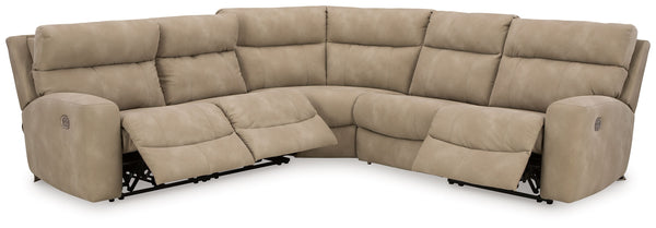 Next-Gen Durapella - Sand - 6 Pc. - 5-Piece Power Reclining Sectional